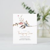 Papier Invitations Élégantes De Thanksgiving Budget (Debout devant)