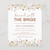 Papier Invitations fleur sauvage Fête des mariées Brunch (Devant)