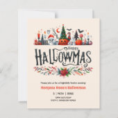 Papier Invitations Hallowmas Halloween Christmas Mashup (Devant)
