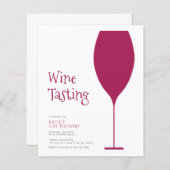 Papier Invitations minimalistes de dégustation de vin du (Devant / Derrière)