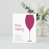 Papier Invitations minimalistes de dégustation de vin du (Debout devant)