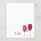 Papier Invitations minimalistes de dégustation de vin du (Dos)