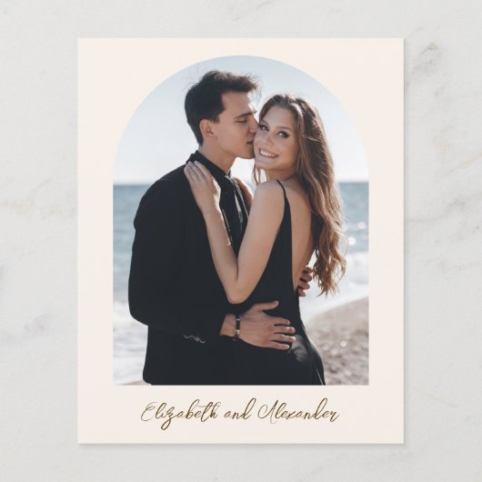 Papier Invitations Monogramme Budget Wedding (Dos)