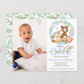 Papier Invitations photo pour le premier anniversaire de  (Devant / Derrière)