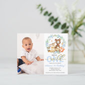 Papier Invitations photo pour le premier anniversaire de  (Debout devant)