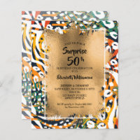 Invitations Posters de animaux du 50e anniversaire