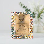 Papier Invitations Posters de animaux du 50e anniversaire (Debout devant)