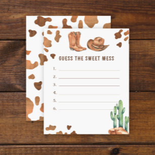 Papier INVITEZ LE DOUX MESS - Baby shower Cowboy