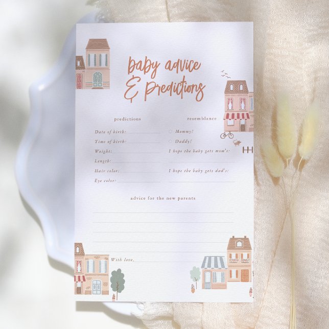 Papier It Takes A Village Baby Predictions Game (Créateur téléchargé)