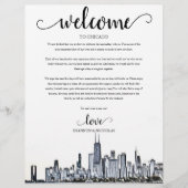 Papier Itinéraire de bienvenue du week-end Mariage de Chi (Devant)