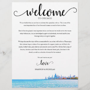 Papier Itinéraire de bienvenue du week-end Mariage de Chi