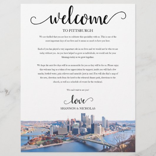Papier Itinéraire de bienvenue du week-end Mariage de Pit (Devant)