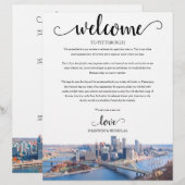Papier Itinéraire de bienvenue du week-end Mariage de Pit (Devant / Derrière)
