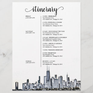 Papier Itinéraire de bienvenue pour la fin de semaine Mar