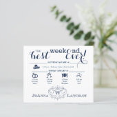 Papier Itinéraire de fin de semaine du Mariage du cadre d (Debout devant)