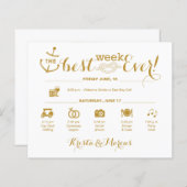 Papier Itinéraire de la semaine du Mariage nautique (Devant / Derrière)