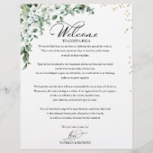 Papier Itinéraire De Mariage Du Week-End Pour Les Clients (Devant)