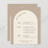 Papier Itinéraire du Mariage de l'arc de sable minimal gé (Devant / Derrière)