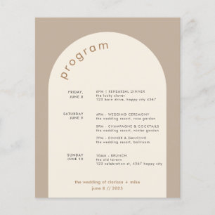 Papier Itinéraire du Mariage de l'arc de sable minimal gé