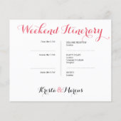 Papier Itinéraire du Mariage d'icône - Mariage de destina (Dos)