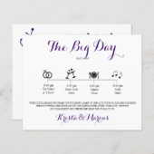 Papier Itinéraire du Mariage d'icône - Mariage de destina (Devant / Derrière)