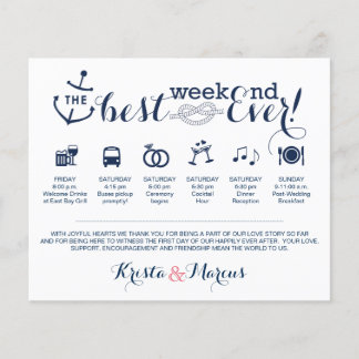 Papier Itinéraire du Mariage nautique