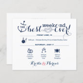 Papier Itinéraire du week-end du Mariage nautique 2 (Devant / Derrière)