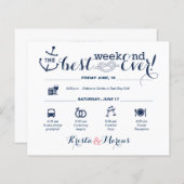 Papier Itinéraire du week-end du Mariage nautique 2 (Devant / Derrière)