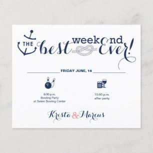 Papier Itinéraire du week-end du Mariage nautique 2