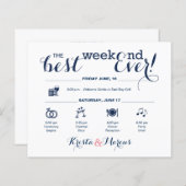 Papier Itinéraire du week-end mariage (Devant / Derrière)