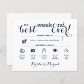 Papier Itinéraire du week-end mariage (Devant / Derrière)