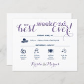 Papier Itinéraire du week-end mariage (Devant / Derrière)