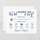 Papier Itinéraire du week-end mariage (Devant / Derrière)