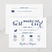 Papier Itinéraire du week-end mariage (Devant / Derrière)