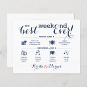 Papier Itinéraire du week-end mariage (Devant / Derrière)