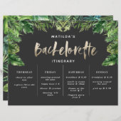 Papier itinéraire du week-end tropical de la Bachelorette (Devant / Derrière)