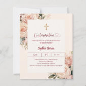 Papier Ivory dusty rose florals Confirmation information (Devant)