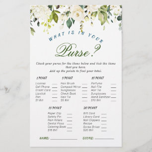 Papier Ivory White Roses Floral Fête des mariées Jeu