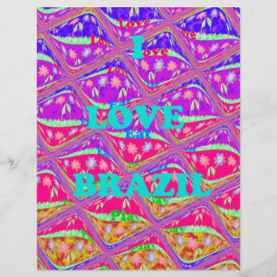 Papier J'adore le Brésil : Belles couleurs traditionnelle