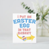 Papier J'Ai Mis L'Oeuf De Pâques Dans Le Panier Annonce D (Debout devant)