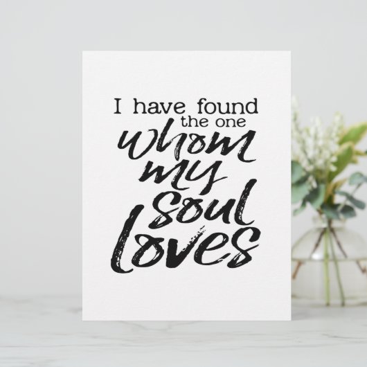 Papier J'ai trouvé celui que mon âme aime (Debout devant)