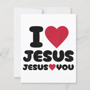 Papier J'aime Jésus et Jésus t'aime chrétien