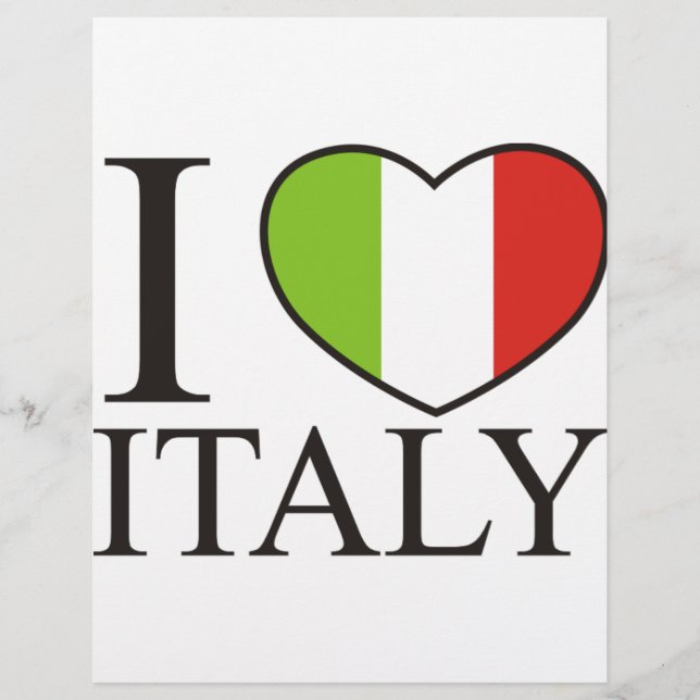 Papier J'aime l'Italie (Devant)
