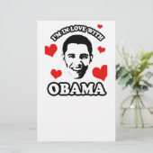 Papier J'aime Obama (Debout devant)