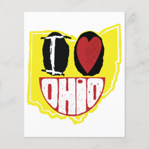 Papier J'Aime Ohio Sourire Un Visage Heureux