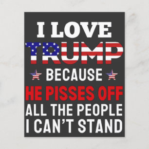 Papier "J'aime Trump parce qu'il fait chier tous les gens