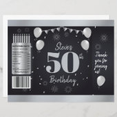 Papier Jalon Anniversaire Silver Black Chip Wrappers (Devant / Derrière)