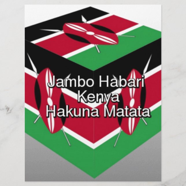 Papier Jambo Habari ! Kenya Hakuna Matata (Devant)