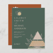 Papier Japandi Abstrait Scandinave Mariage géométrique (Devant / Derrière)