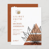 Papier Japandi Abstrait Scandinave Mariage géométrique (Devant / Derrière)